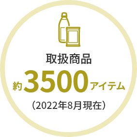 取扱商品 約3500アイテム(2025年8月現在)